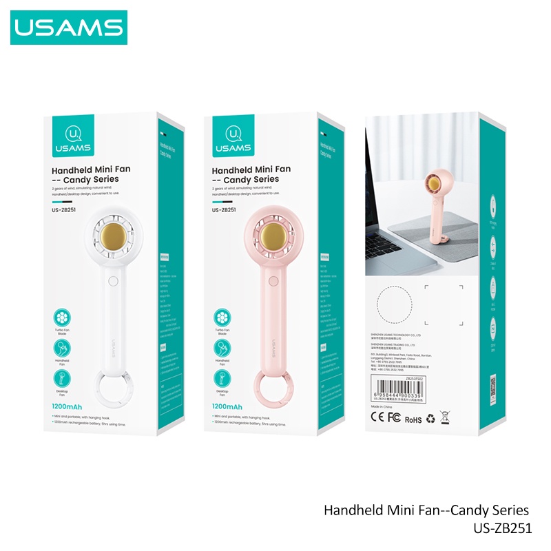 Usams Quạt USB Mini Cầm Tay Hai Tốc Độ Tiện Dụng