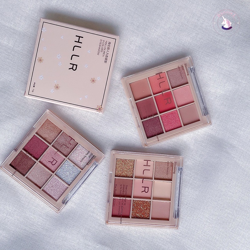 Bảng Phấn Mắt 9 Màu Lì Và Nhũ Lấp Lánh Lâu Trôi Cho Nữ