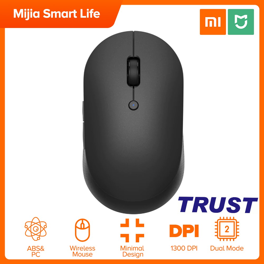 Chuột Máy Tính Không Dây XIAOMI MI DUAL MODE WIRELESS MOUSE SILENT EDITION 125Hz | 2.4 GHz | DPI 1300