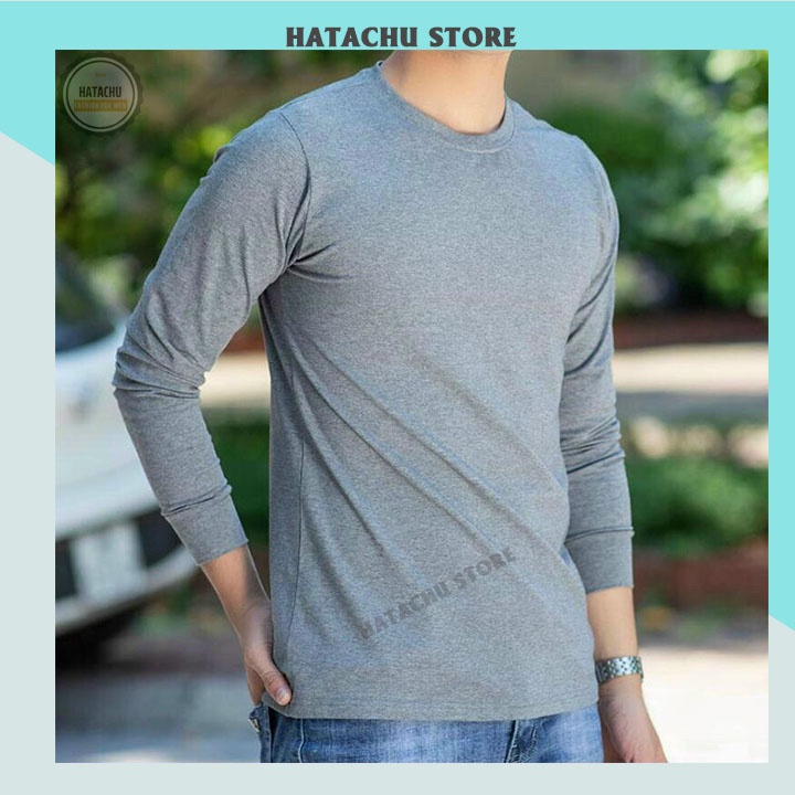 Áo thun áo phông nam thu đông dài tay không cổ, chất co giãn nhẹ | BigBuy360 - bigbuy360.vn