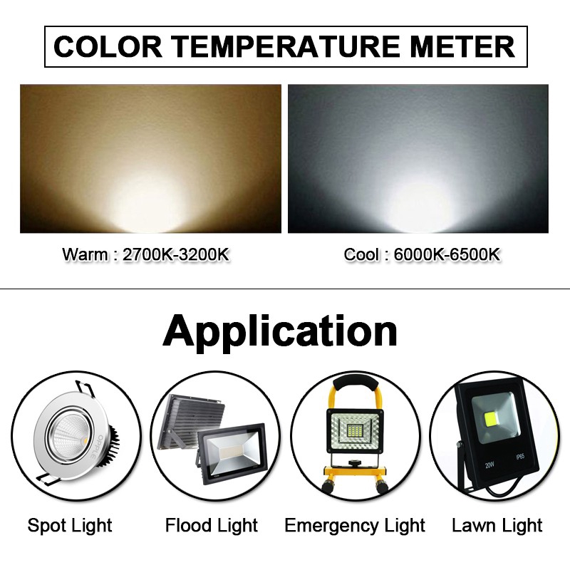 SMD LED Lamps Chip 220V Smart IC 10W 20W 50W 90W Bulb FloodLight Cold/Warm White