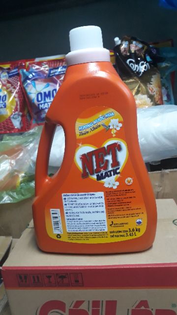 NƯỚC GIẶT NET MATIC HƯƠNG NƯỚC HOA THIÊN NHIÊN 3.6KG.