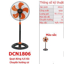 Quạt đứng công nghiệp Senko DCN 1806 BẢO HÀNH CHÍNH HÃNG 24 THÁNG