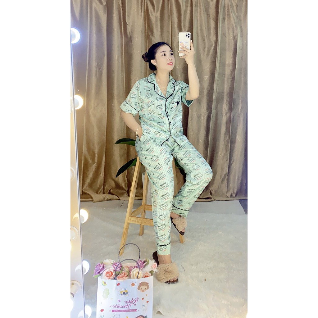 BỘ NGỦ GẤM VIỀN TAY NGẮN QUẦN DÀI