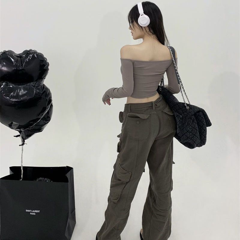 Áo Thun Tay Dài Trễ Vai Phong Cách Âu Mỹ Thời Trang Cho Nữ