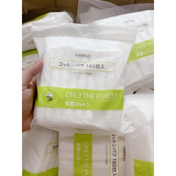 Bông tẩy trang Miniso Nhật Bản 180 miếng  Shop MiMi Beauty