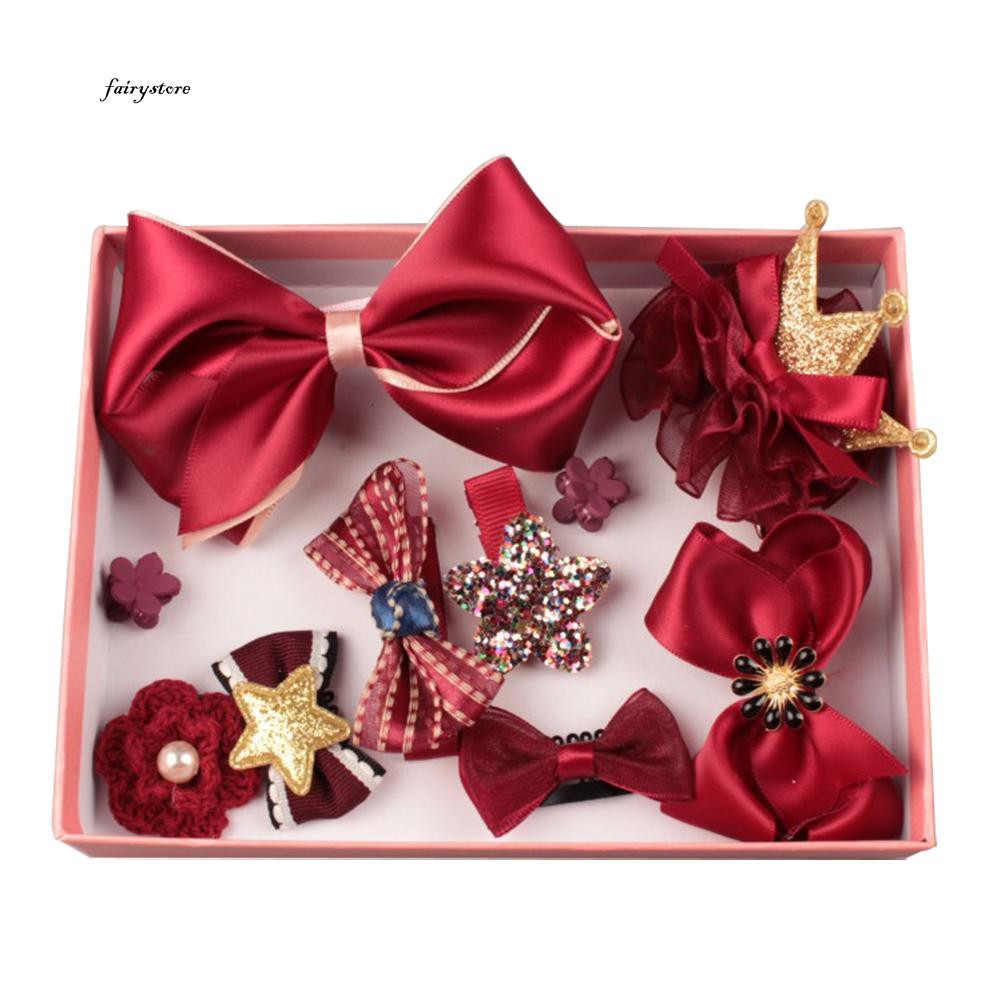 Set 10 Kẹp Tóc Nơ Dễ Thương Cho Bé Gái