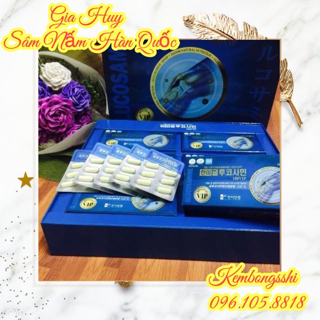 Viên Uống Bổ Khớp Glucosamin V.I.P Hàn Quốc, Hộp 180V