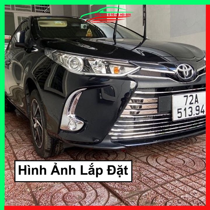 Ốp viền đèn gầm trước Vios 2021-2022 mạ Crom chống trầy trang trí làm đẹp xe