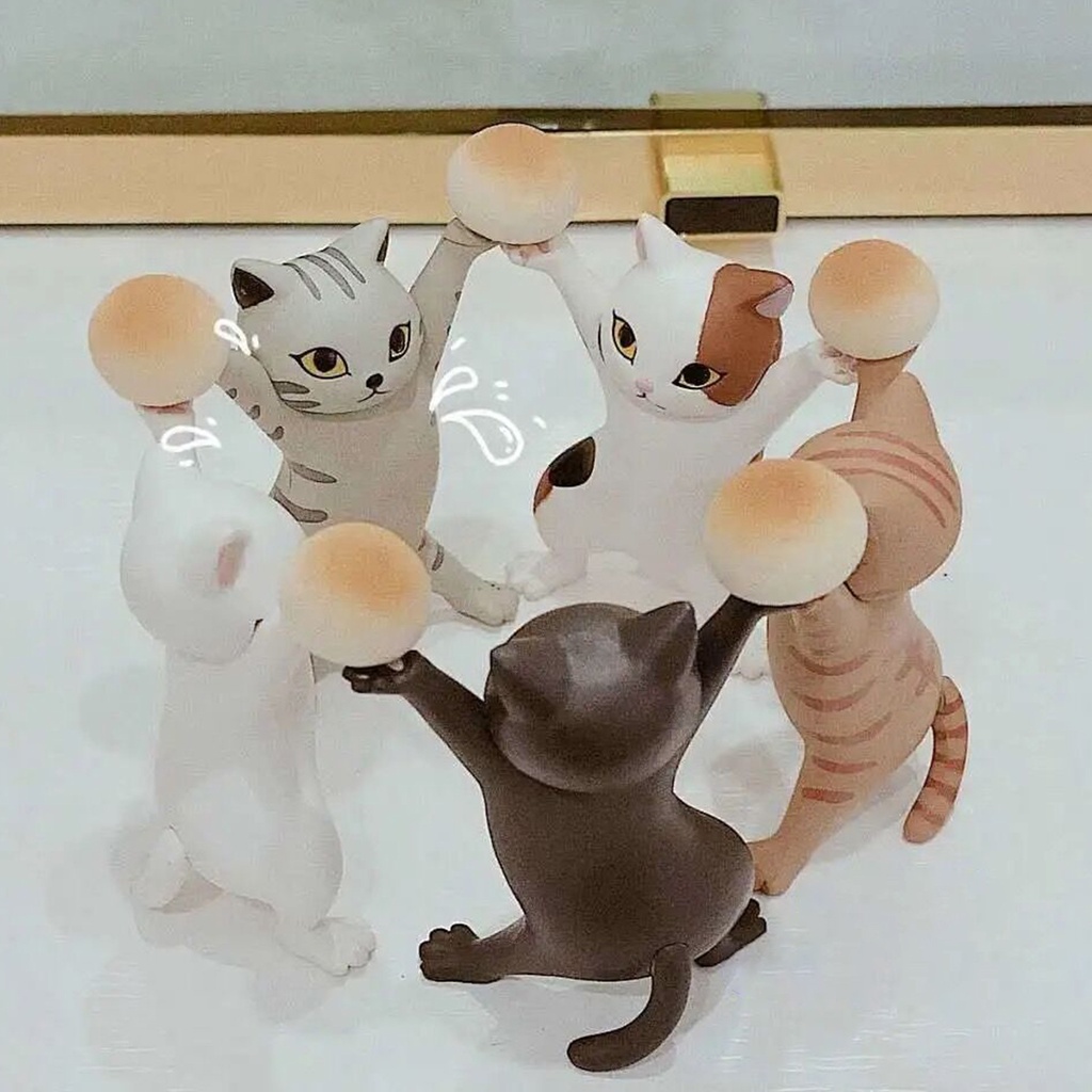 [BMM1] Giá Đỡ Tai Nghe Thủ Công Hình Mèo Nhảy Múa Để Bàn Trang Trí