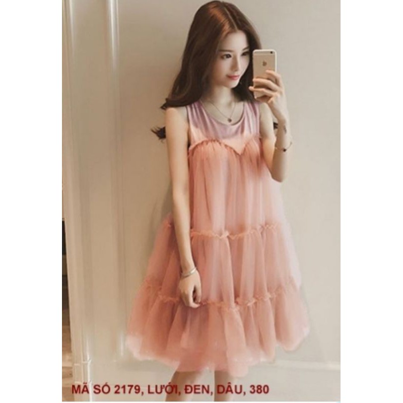 đầm xòe sát nách dễ thương cho tuổi teen