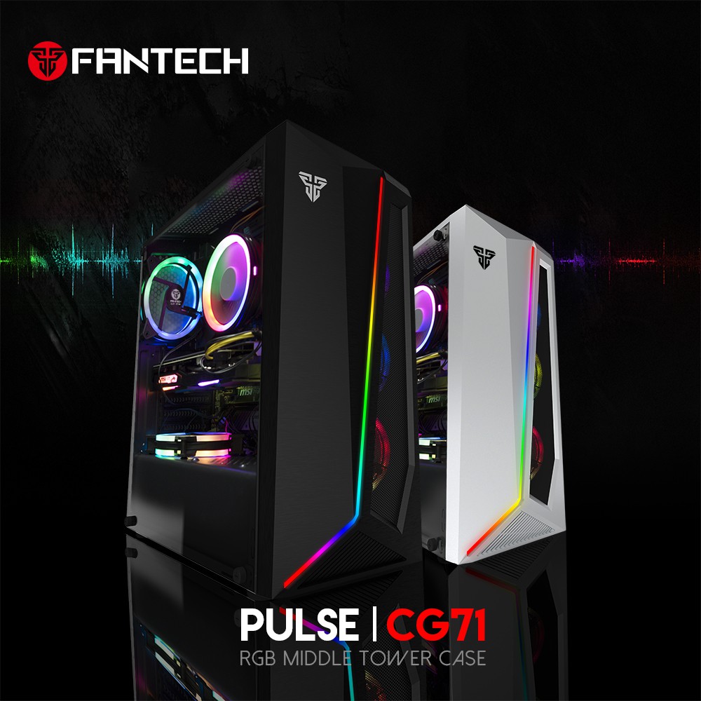 [Mã BMLTA50 giảm 10% đơn 150K] Vỏ case máy tính Fantech CG71 PULSE LED RGB Siêu Đẹp - Hãng phân phối chính thức