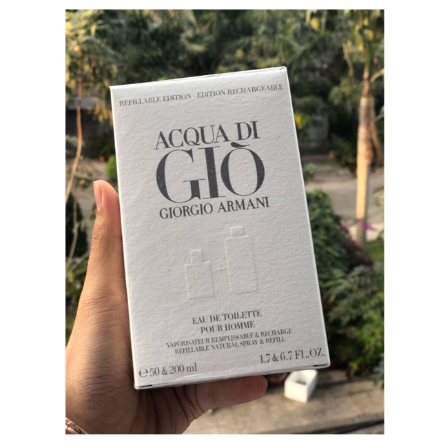 acqua di gio refillable set