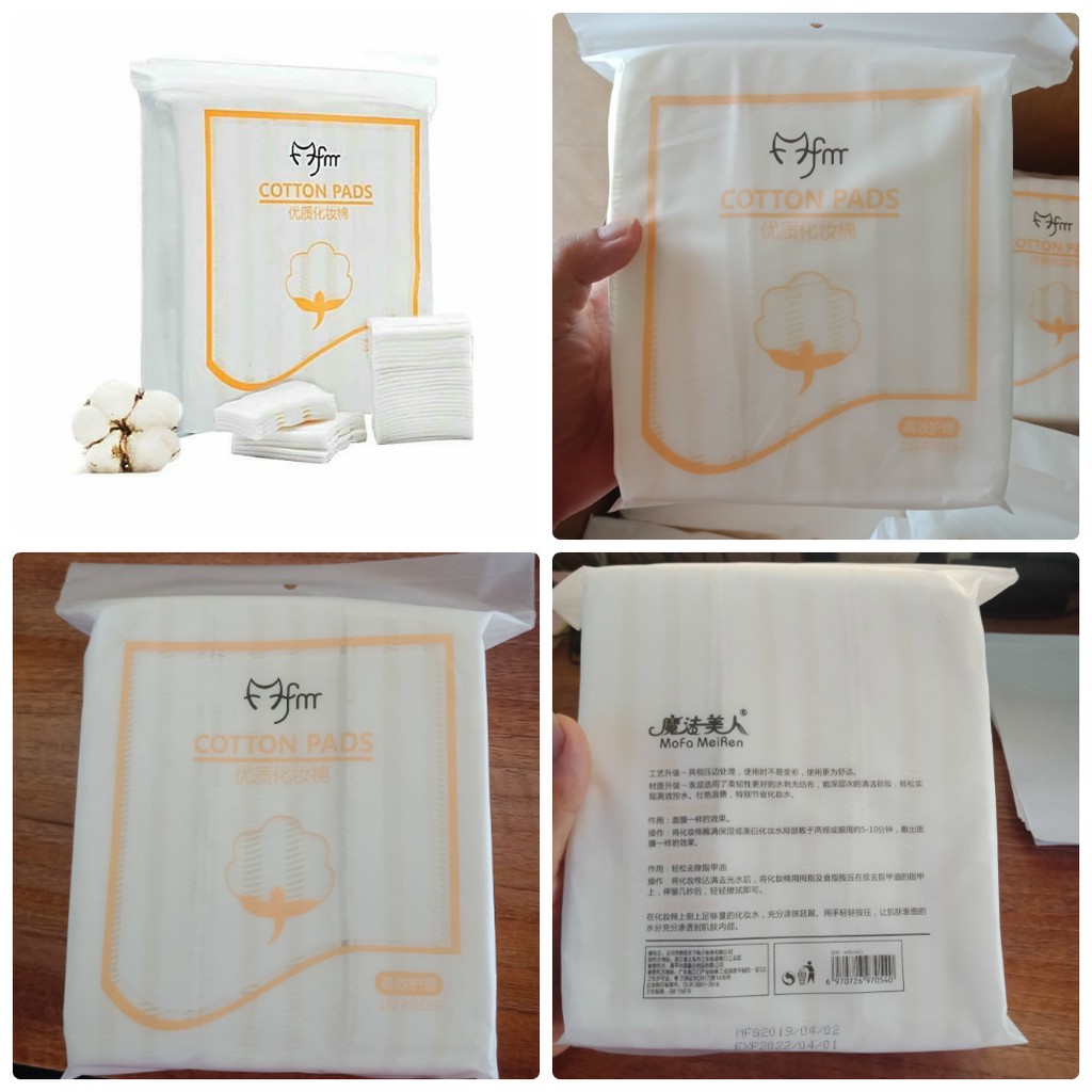 Bông tẩy trang 3 lớp Cotton Pads [Túi 222 miếng]