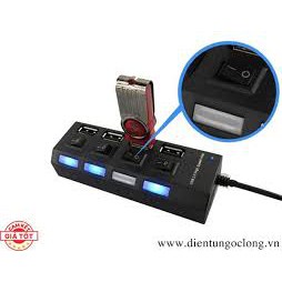 [HCM] HUB Chia USB 4 Cổng - Có Công Tắc Và Có Đèn Led- Tốc Độ Cao - Tiện Dụng Và Chất Lượng