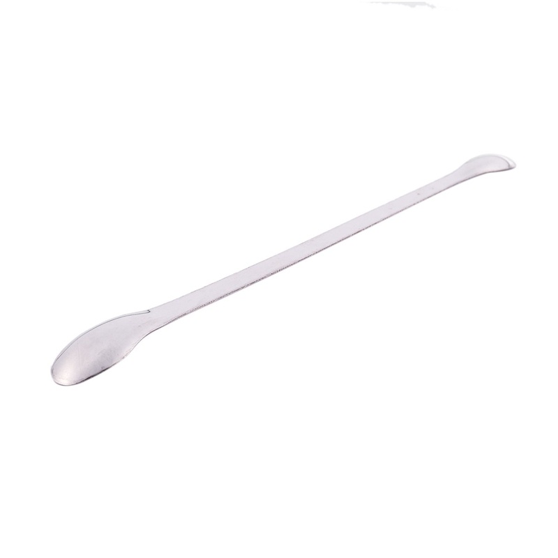 Muỗng thuốc thử phòng thí nghiệm 22cm hai đầu bằng thép không gỉ