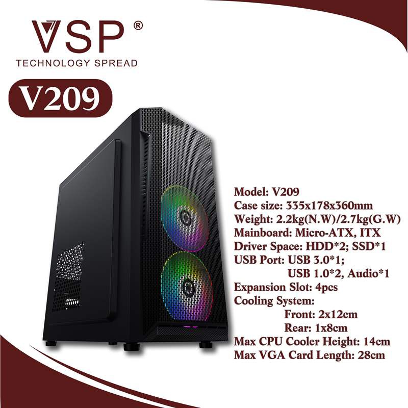 Vỏ Case Máy Tính VSP V209 - USB 3.0