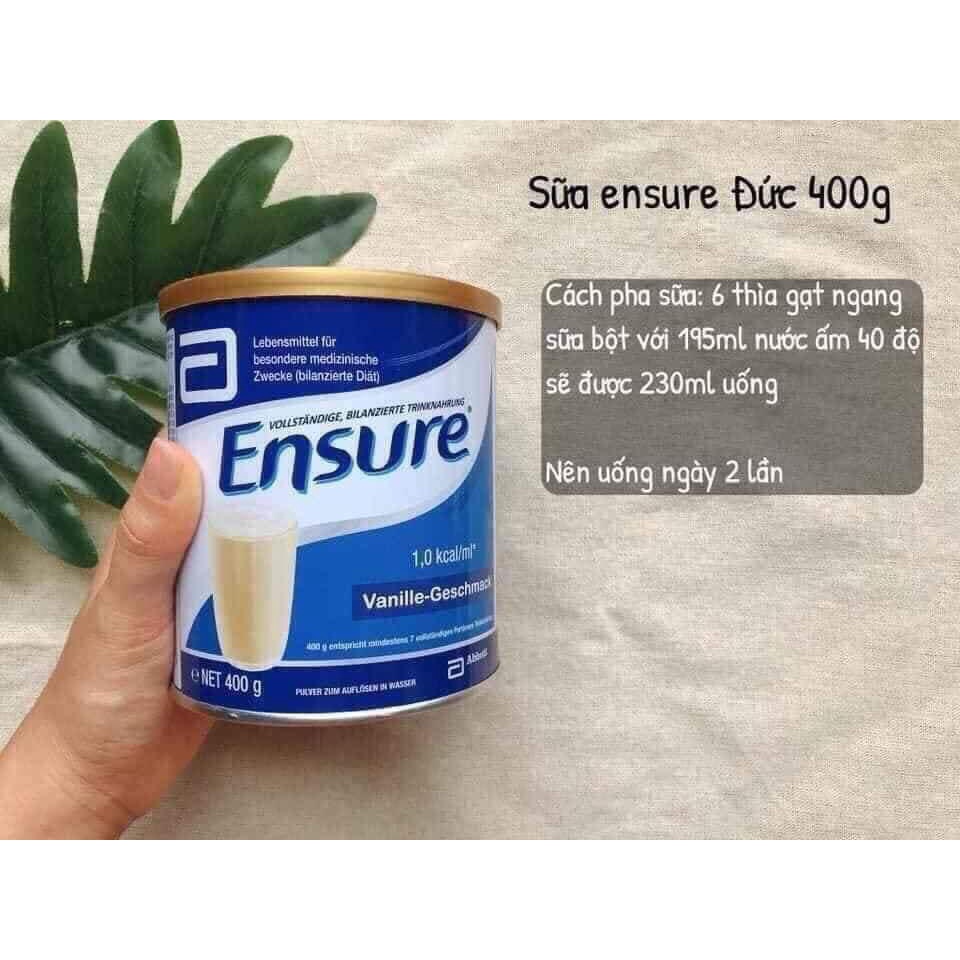 (Hàng nội địa Đức) Sữa Ensure 400g - Tăng sức khoẻ, tăng đề kháng