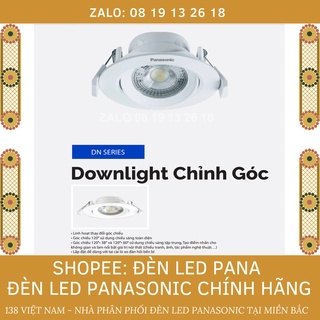 Đèn Led âm trần Panasonic Downlight DN CHỈNH GÓC, xoay góc chiếu điểm.