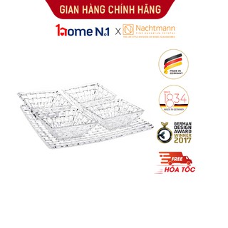 Bộ đĩa & khay pha lê Nachtmann Bossa Nova 5 món, chính hãng Đức, an toàn cho sức khỏe, sang trọng, chống xước.