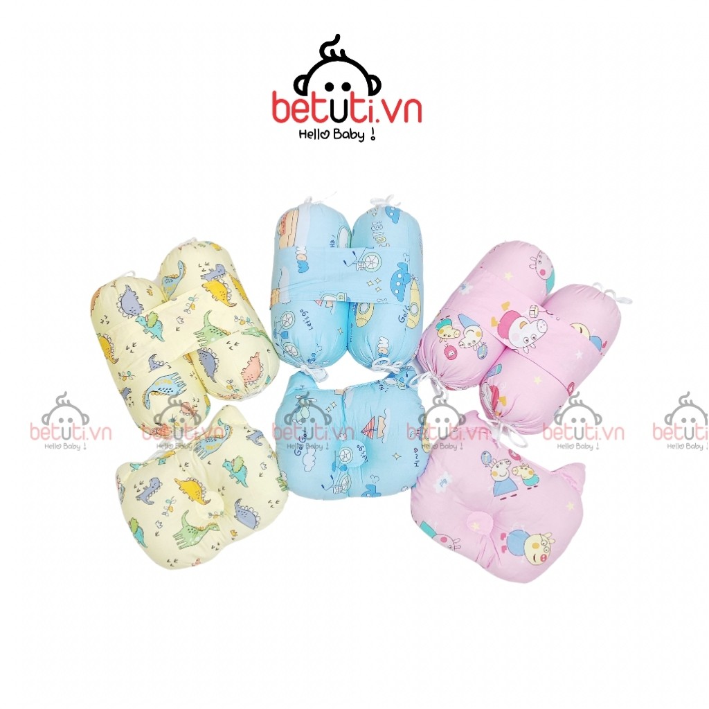 Bộ gối chặn sơ sinh bông Tâm an cho bé sơ sinh chống giật mình