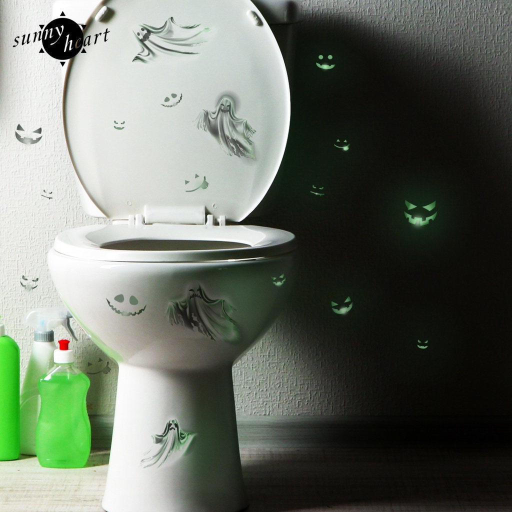 Set 3 Đề Can Dán Tường DIY Phát Quang Phong Cách Halloween Độc Đáo