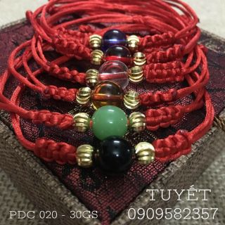 DÂY  CHỈ  ĐỎ MIX  CHAM MÀU VÀNG