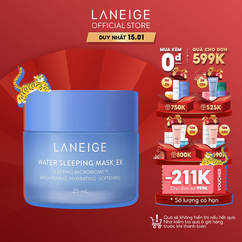 Mặt nạ ngủ tăng khả năng tự vệ của da LANEIGE Water Sleeping Mask EX 25ml