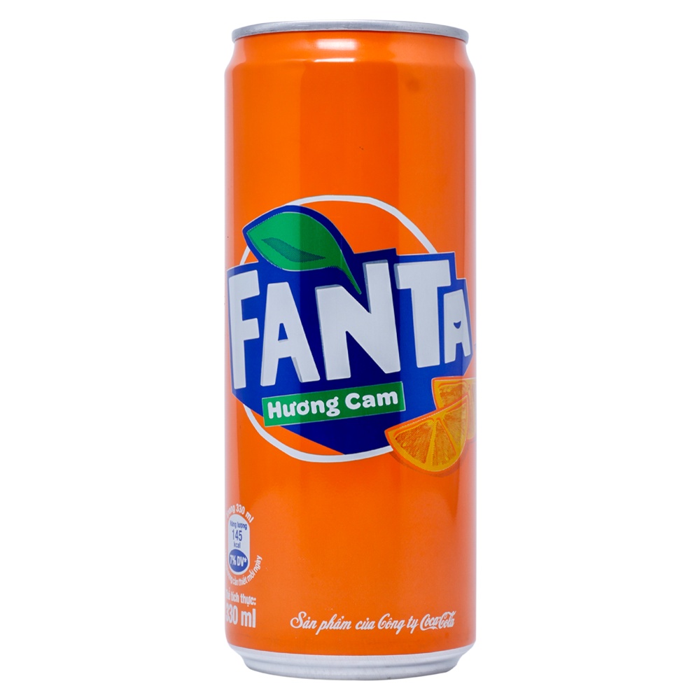 Lốc 6 Lon Nước Giải Khát Có Gas Fanta Cam Lon 320ml