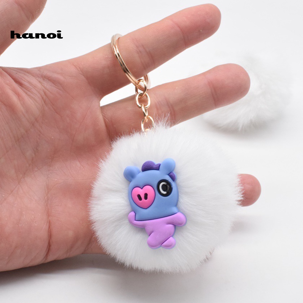 Móc Chìa Khóa Hình Hoạt Hình Bts Phối Cục Bông Xinh Xắn