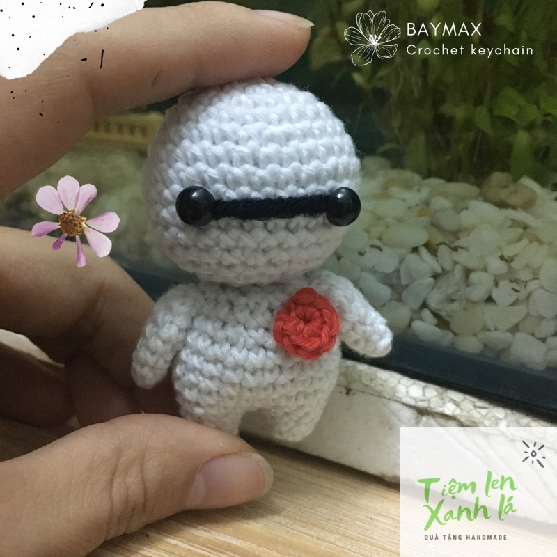 [Móc khoá len] Móc khoá Baymax bằng len handmade