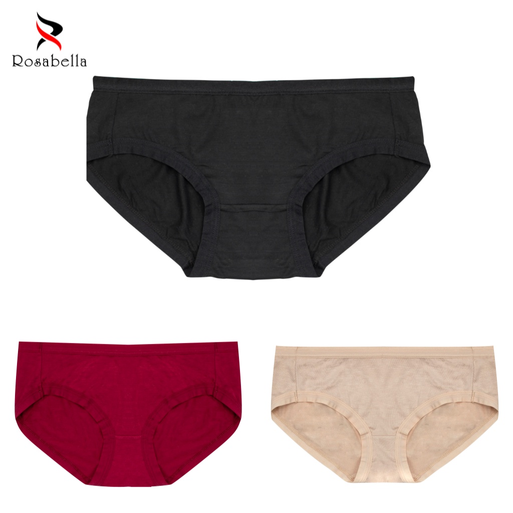 Quần Lót Cạp Trung ROSABELLA Chất Visco Kết Hợp Spandex Thoáng Mát Thân Thiện Với Làn Da RS12