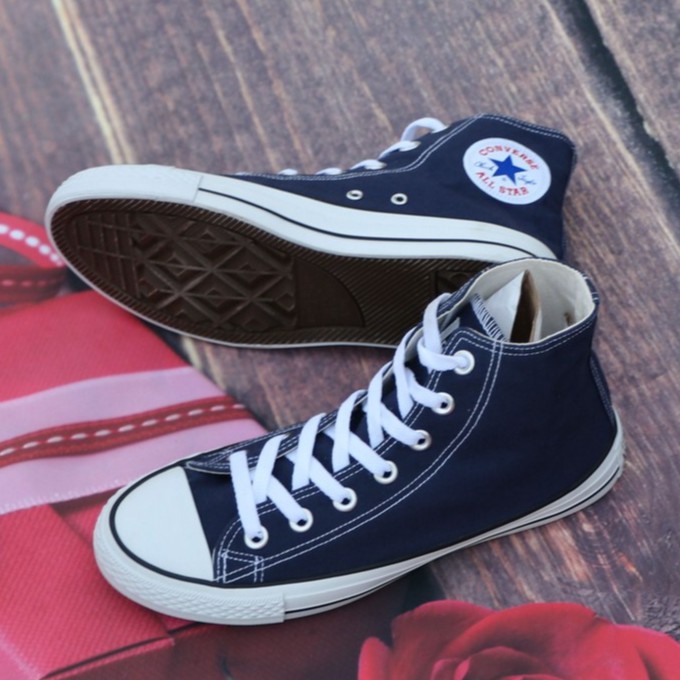 Giày Star Nam Xanh Đậm Cổ Cao