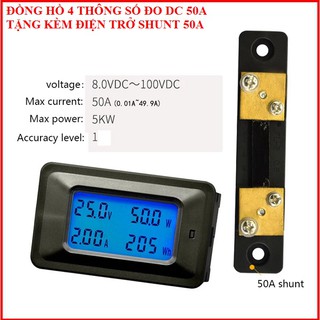 Công tơ đo điện áp dòng điện công suất DC