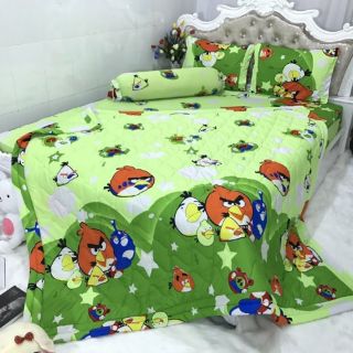 BỘ GA CHUN + 3 VỎ GỐI THUN HQ