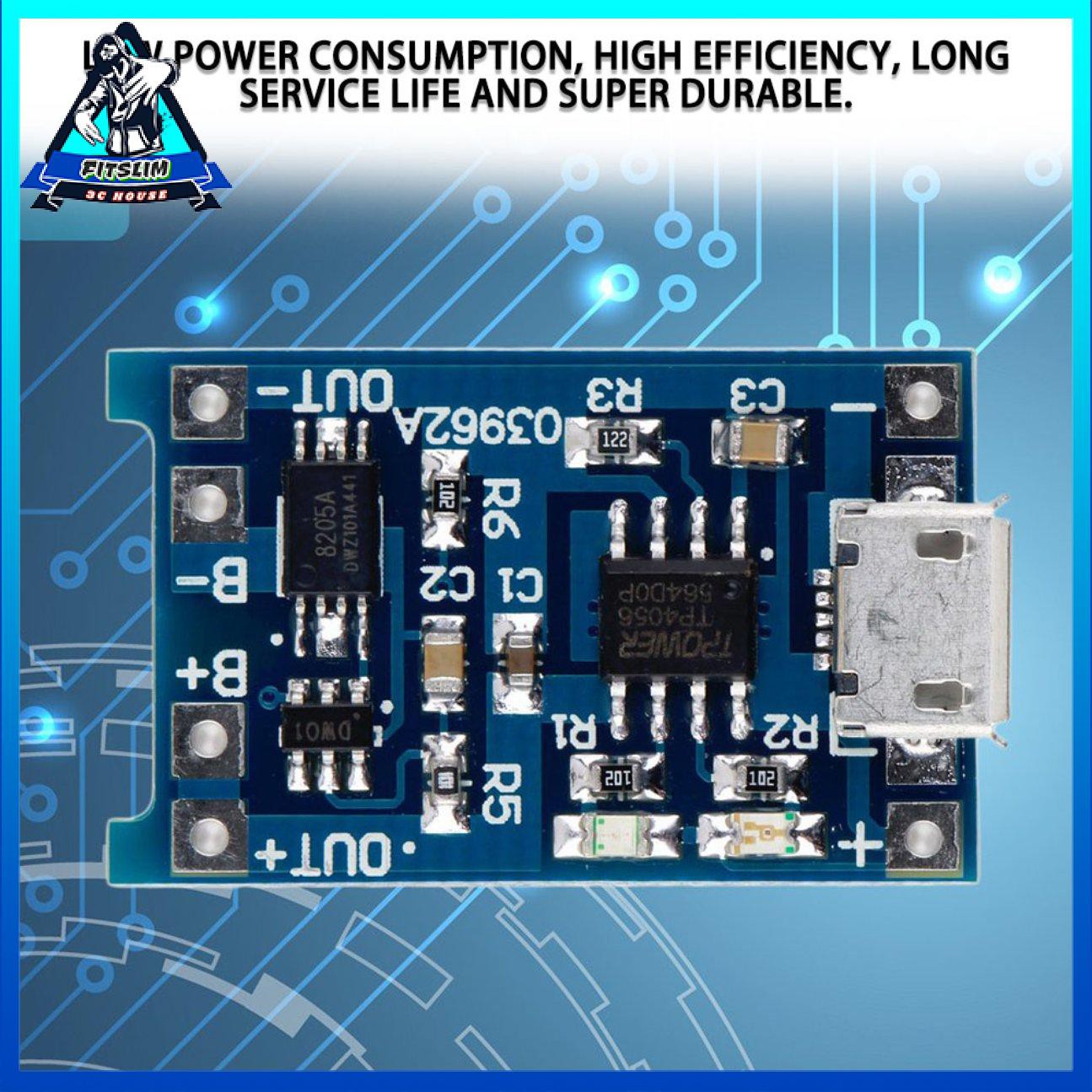 Bảng Mạch Sạc Pin Lithium 5v Micro Usb 1a 18650 Mới