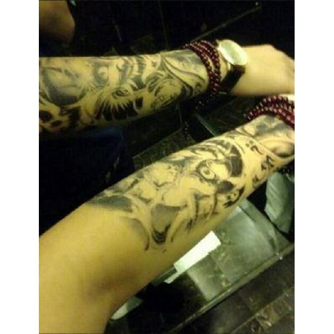 Hình xăm dán tatoo mặt quỷ - miếng dán hình xăm đẹp dành cho nam