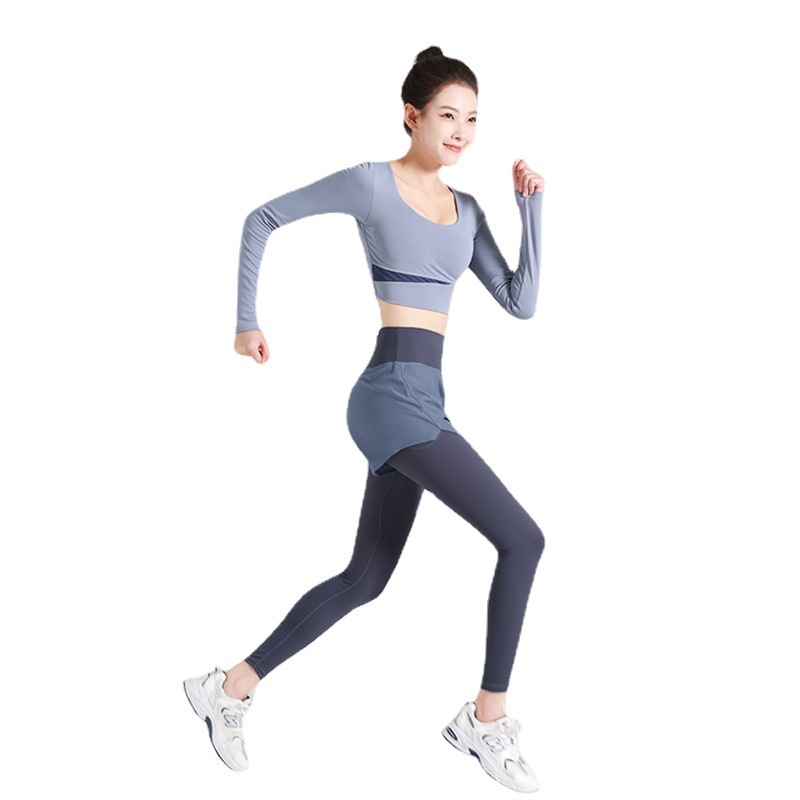 [Thiết Kế Chống Chói] Quần Tập Yoga Giả Hai Mảnh Lưng Cao Có Túi Bó Hông Tập Thể Dục