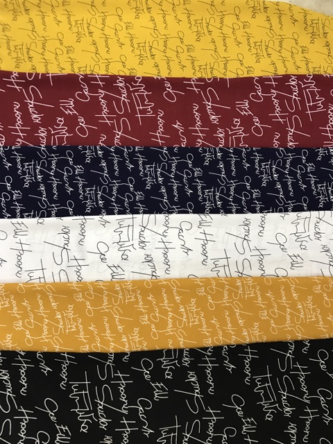 Vải lụa hàn châu chữ cao cấp