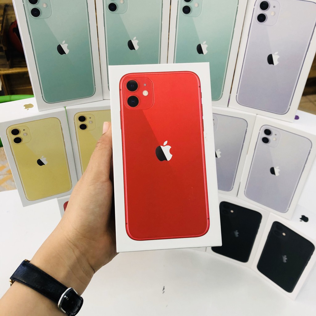 [Mã ELHACE giảm 4% đơn 300K] Hộp iPhone 11 màu đỏ / hộp iP 11 màu đỏ / vỏ iPhone 11 linh kiện