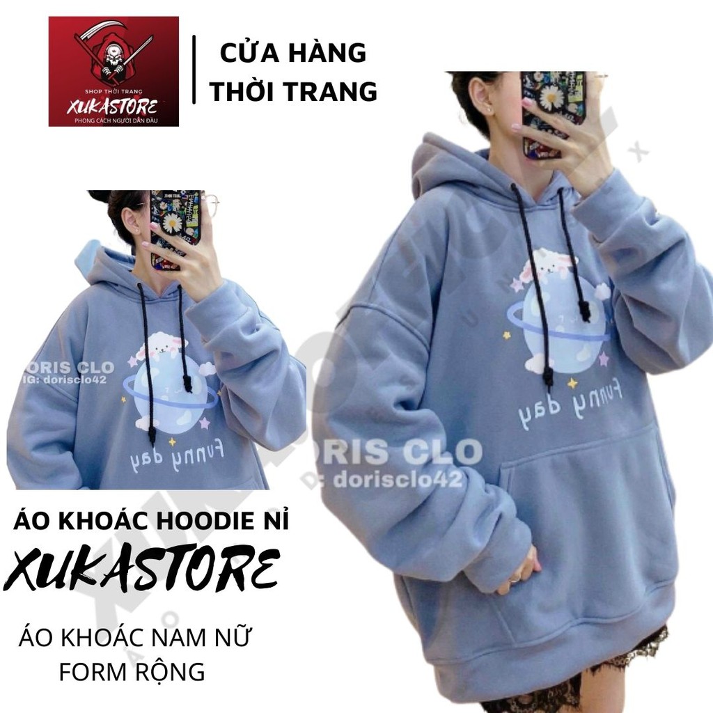 Áo khoác hoodie nỉ XUKASTORE In Hình Khối Lập Phương , dành cho nam cho nữ và cặp đôi phong cách Unisex có 4 màu form rộ