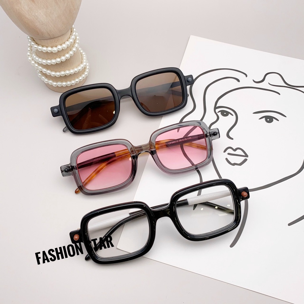 Kính râm nam nữ Hainam Eyewear mắt vuông màu sắc thời trang KUBO