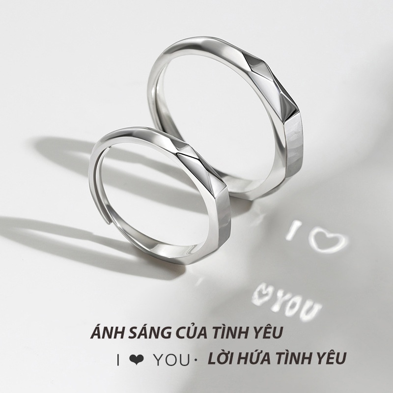 Nhẫn đôi cặp cực đẹp nhiều chiếu chữ I love U