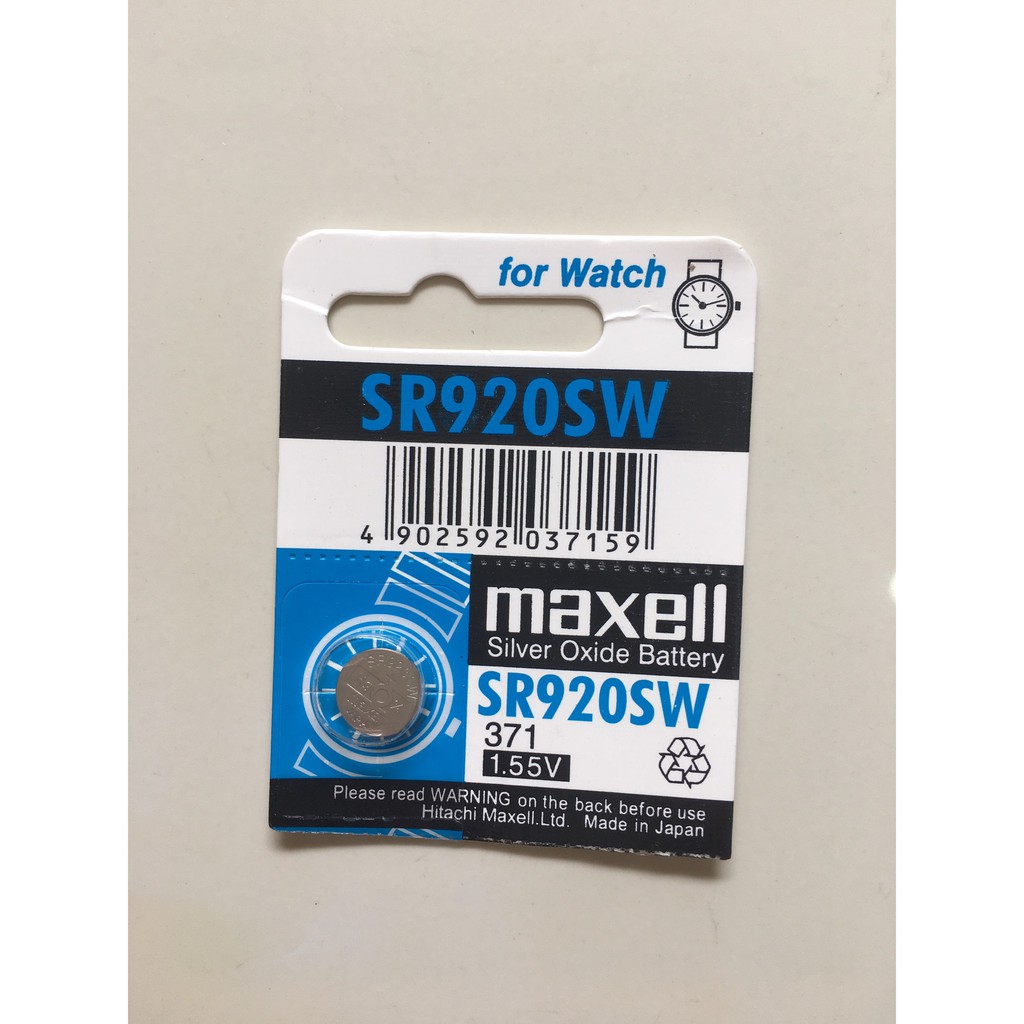 Vỉ 1 viên pin đồng hồ Maxell 920 SR920SW AG6 G6 171 371