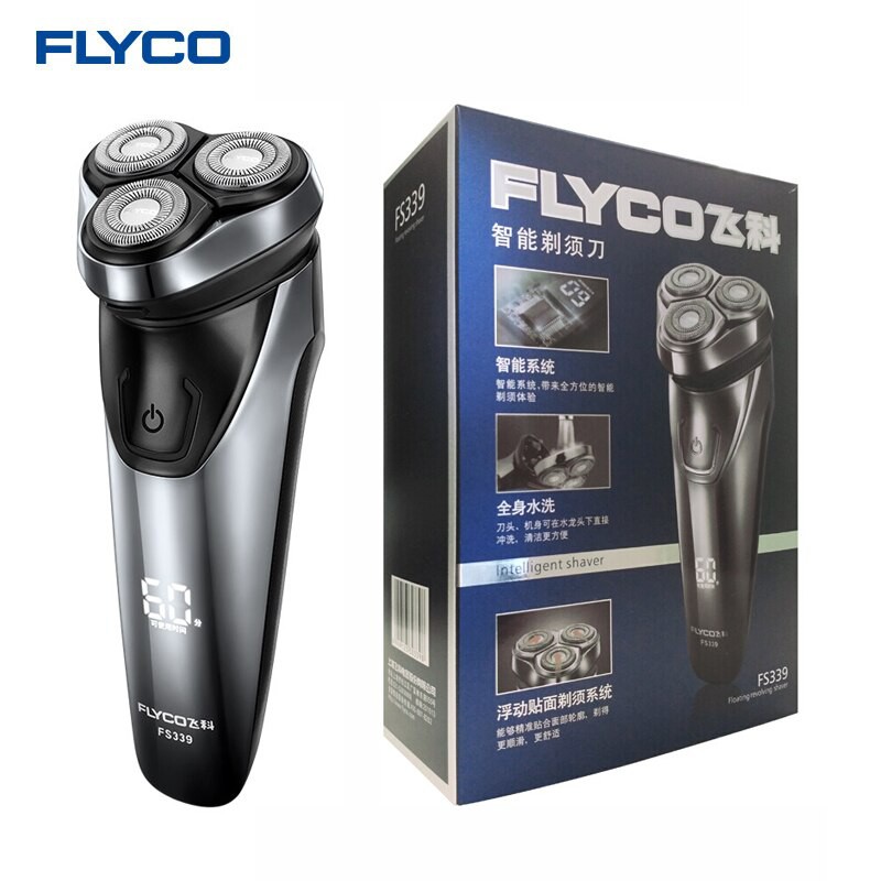 Máy cạo râu 3 lưỡi Flyco FS 339 siêu sạch pin trâu