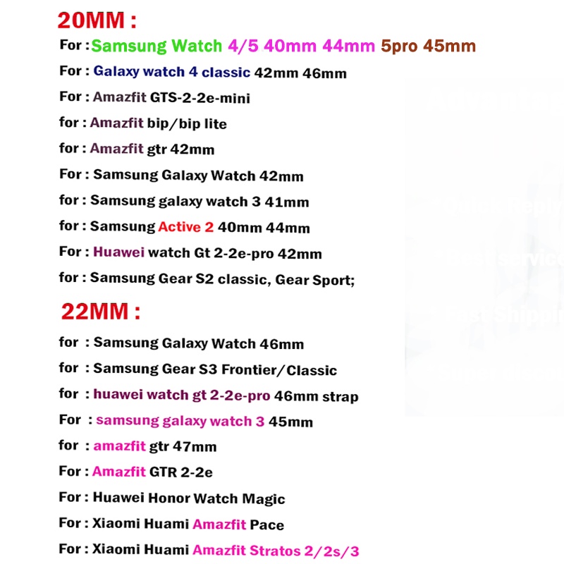 Dây Đeo Silicone Cho Đồng Hồ Thông Minh Samsung Galaxy Watch 4 / 5 / 5Pro 45MM 40 / 44 MM 2 42mm 46mm