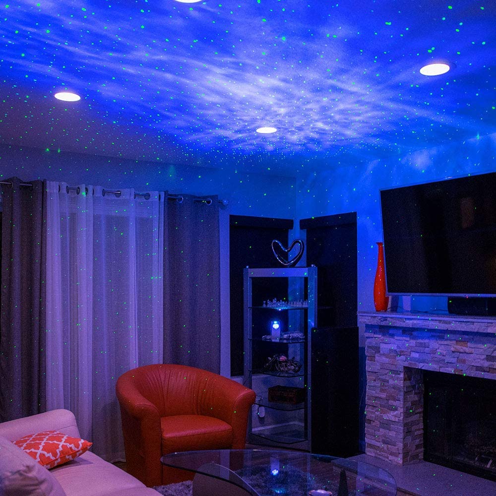 Đèn ngủ LED chiều hình thiên hà ngôi sao điều khiển từ xa