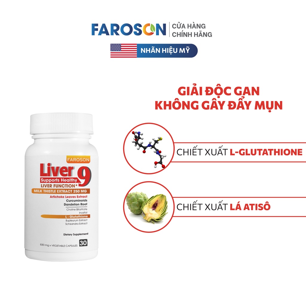 Giải Độc Gan Faroson Liver 9 hộp 30 viên