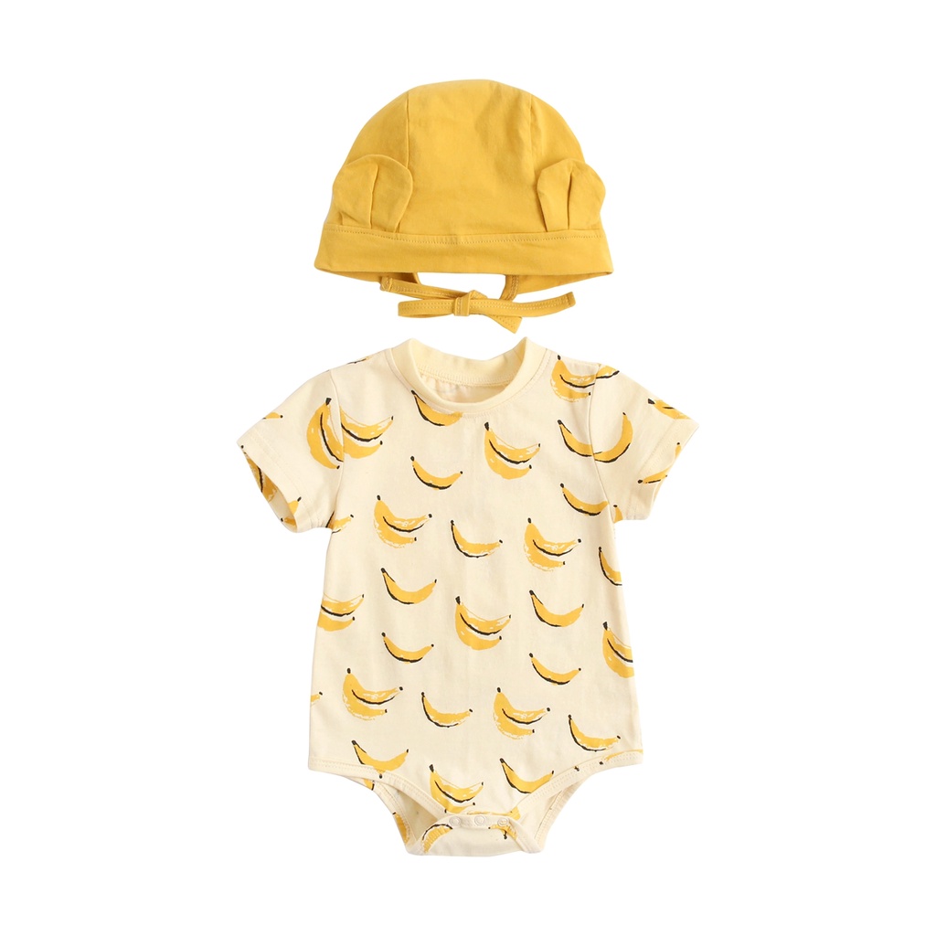 Bộ Áo Liền Quần Sanlutoz Cotton Họa Tiết Xinh Xắn Thời Trang Hè Cho Bé Trai Và Bé Gái
