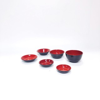 Chén Chấm Đĩa Chấm Nhỏ Phíp 100% MELAMINE Cao Cấp Màu Đỏ Đen